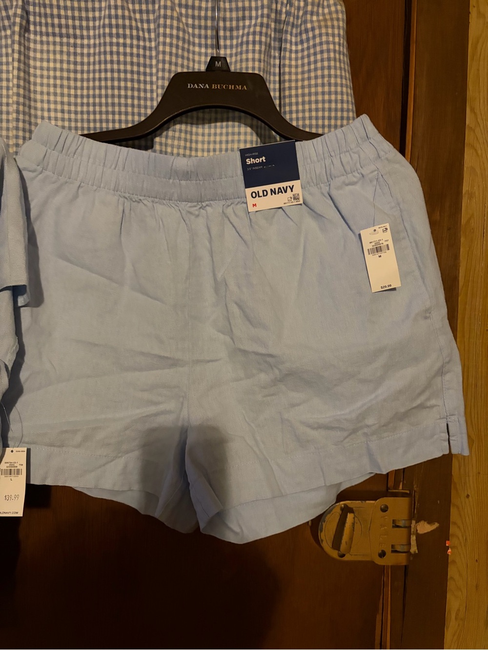 Old Navy Blue High-Waist Elastic Shorts with Matching Smocked Open Back Top - Picture 4 of 15
